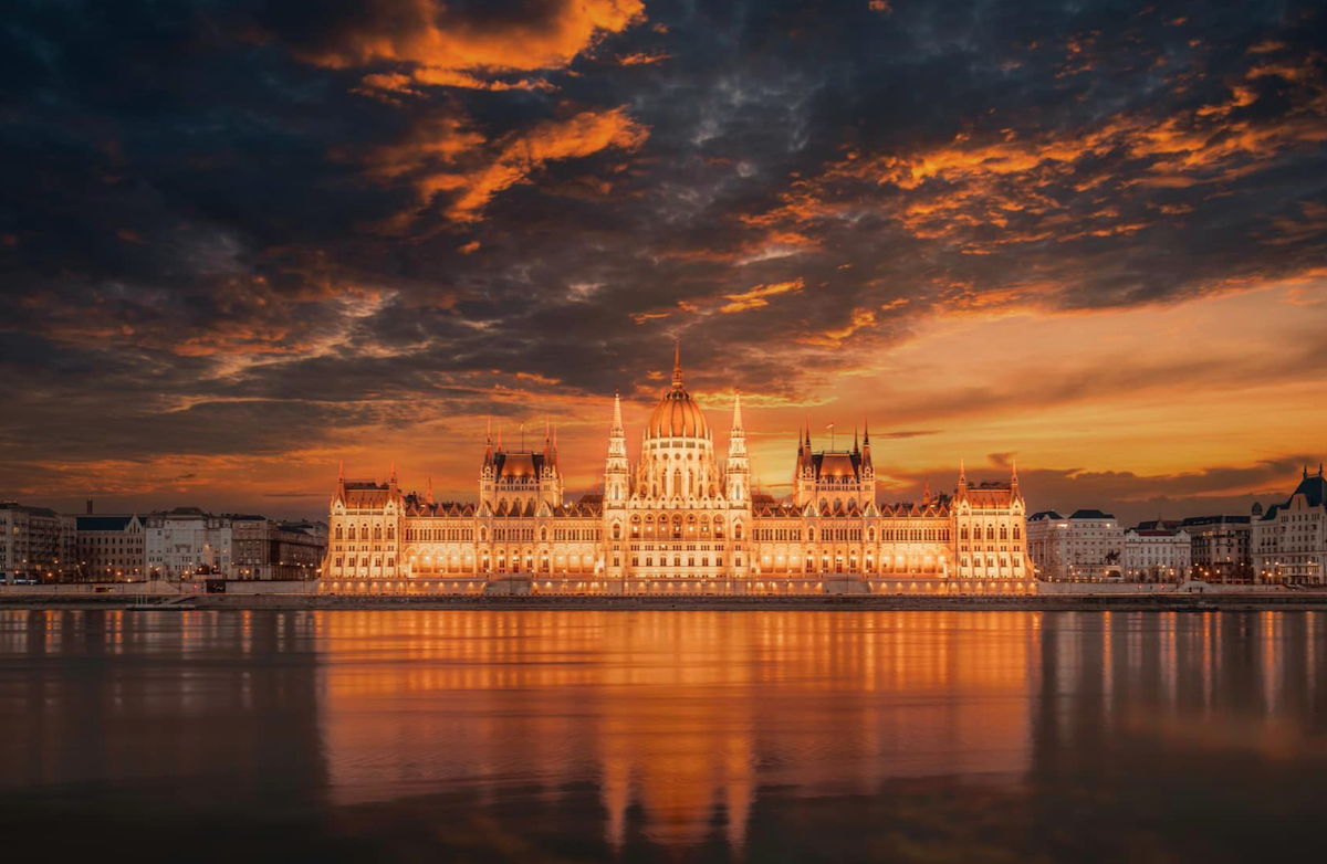 Budapest Parliament sunset