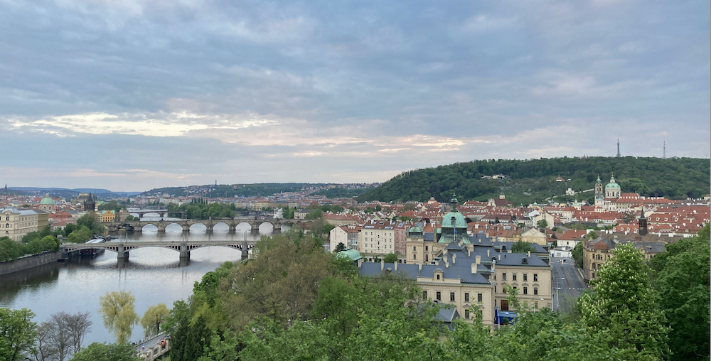 The view from metronome view deck in Prague