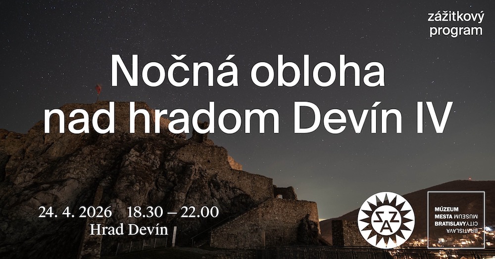 Nočná obloha nad hradom Devín 2026